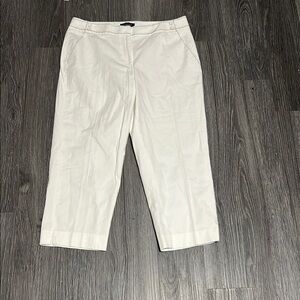 Talbots White Ankle Cropped Jeans Classic Style